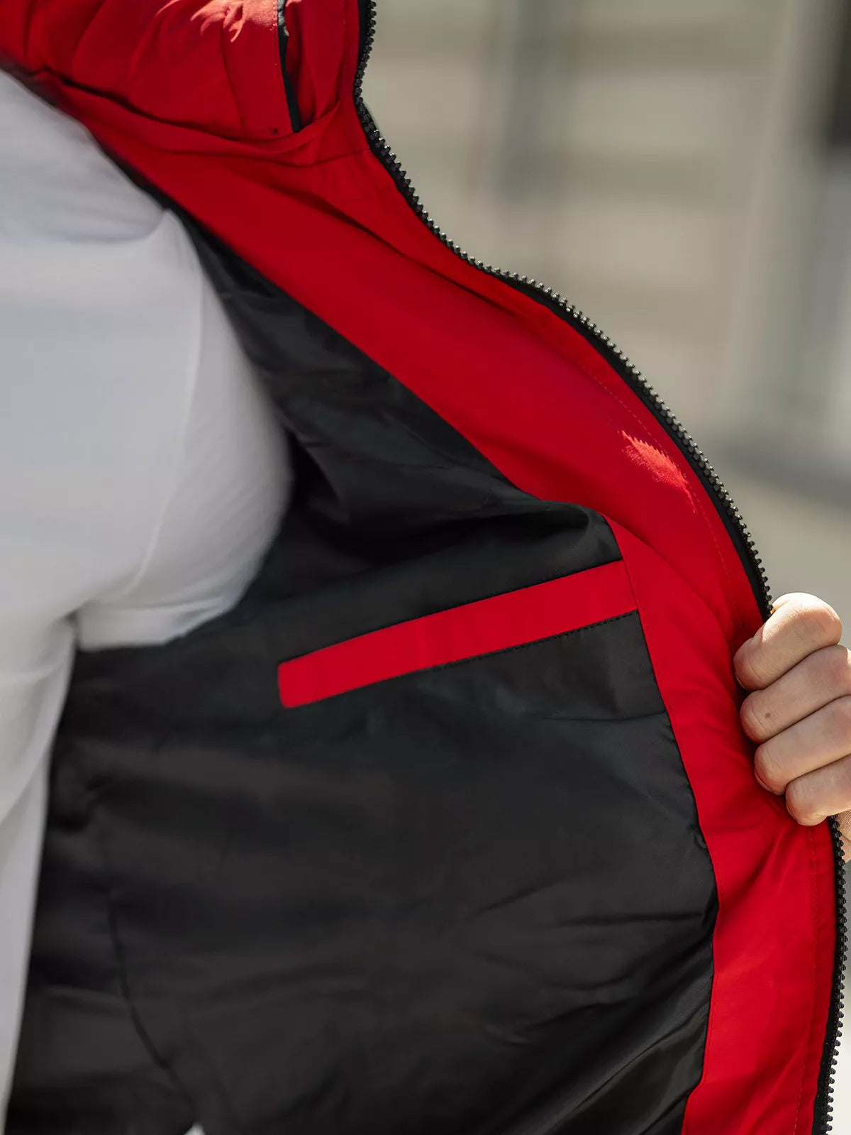 Vīriešu melna/sarkana ziemas jaka Molix 