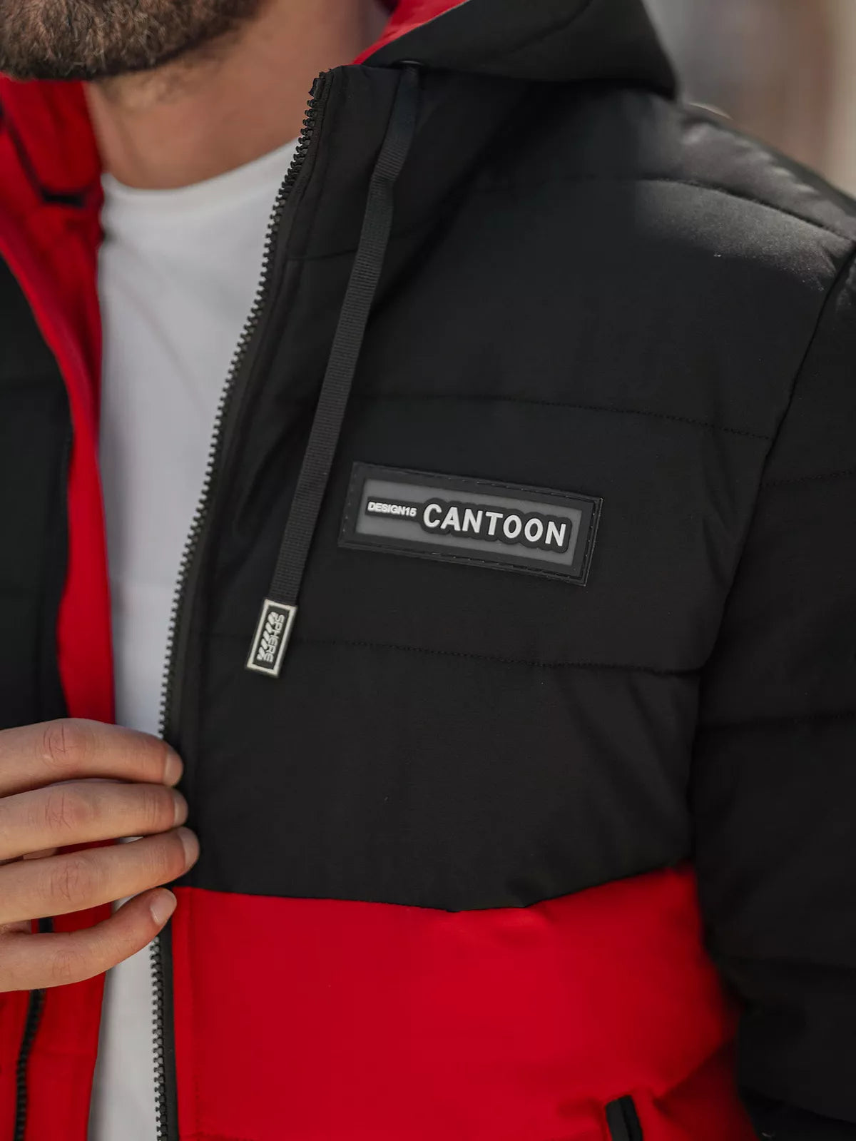 Vīriešu melna/sarkana ziemas jaka Molix 