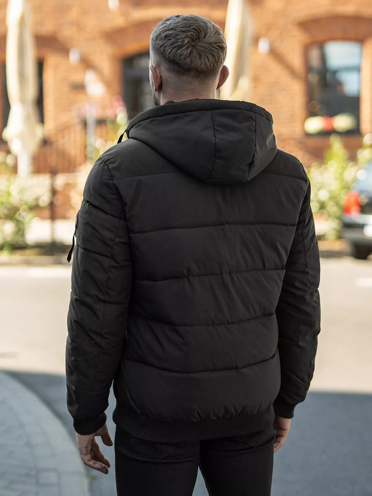 Vīriešu melna ziemas jaka Martim