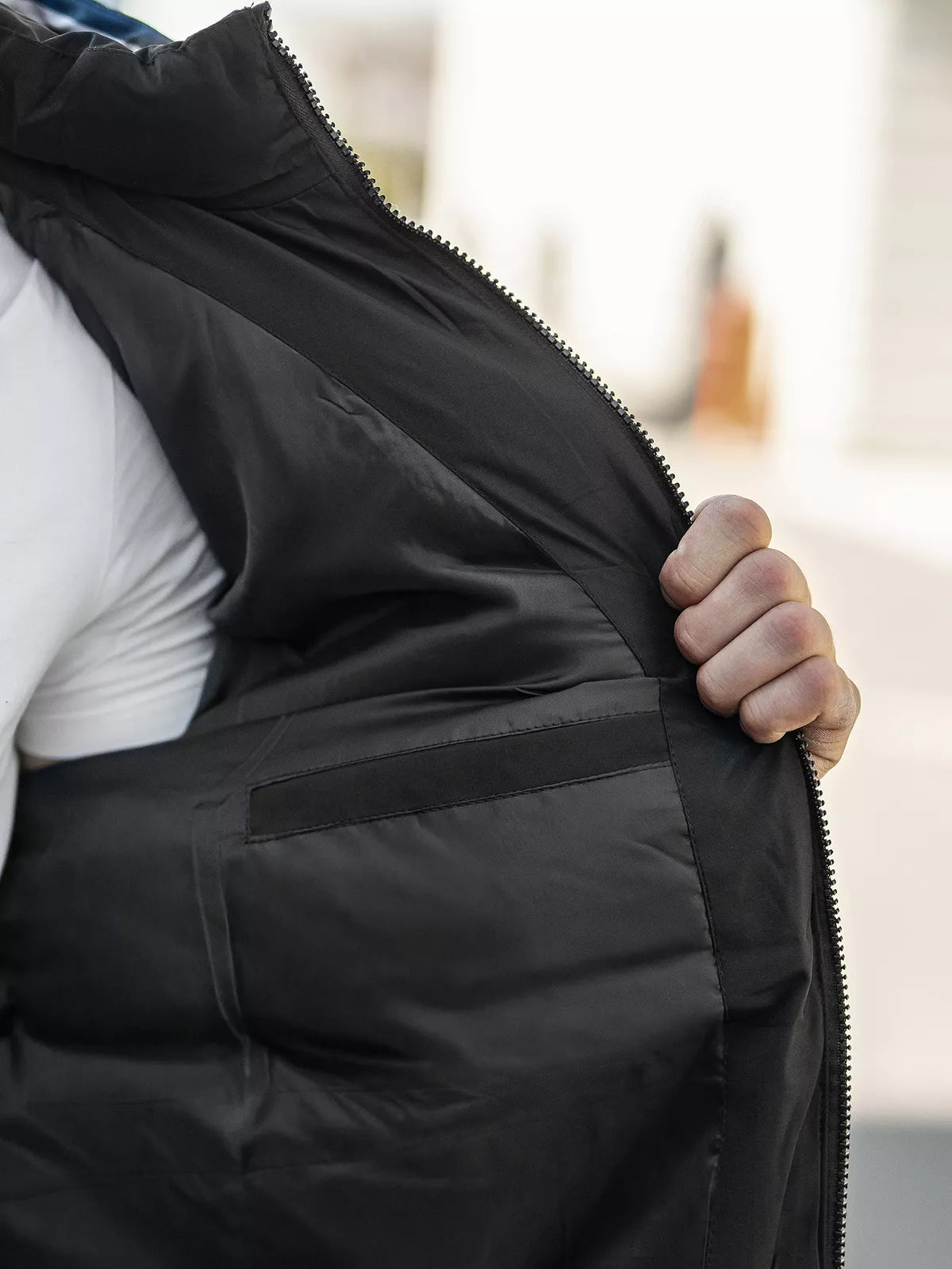 Vīriešu melna ziemas jaka Martim