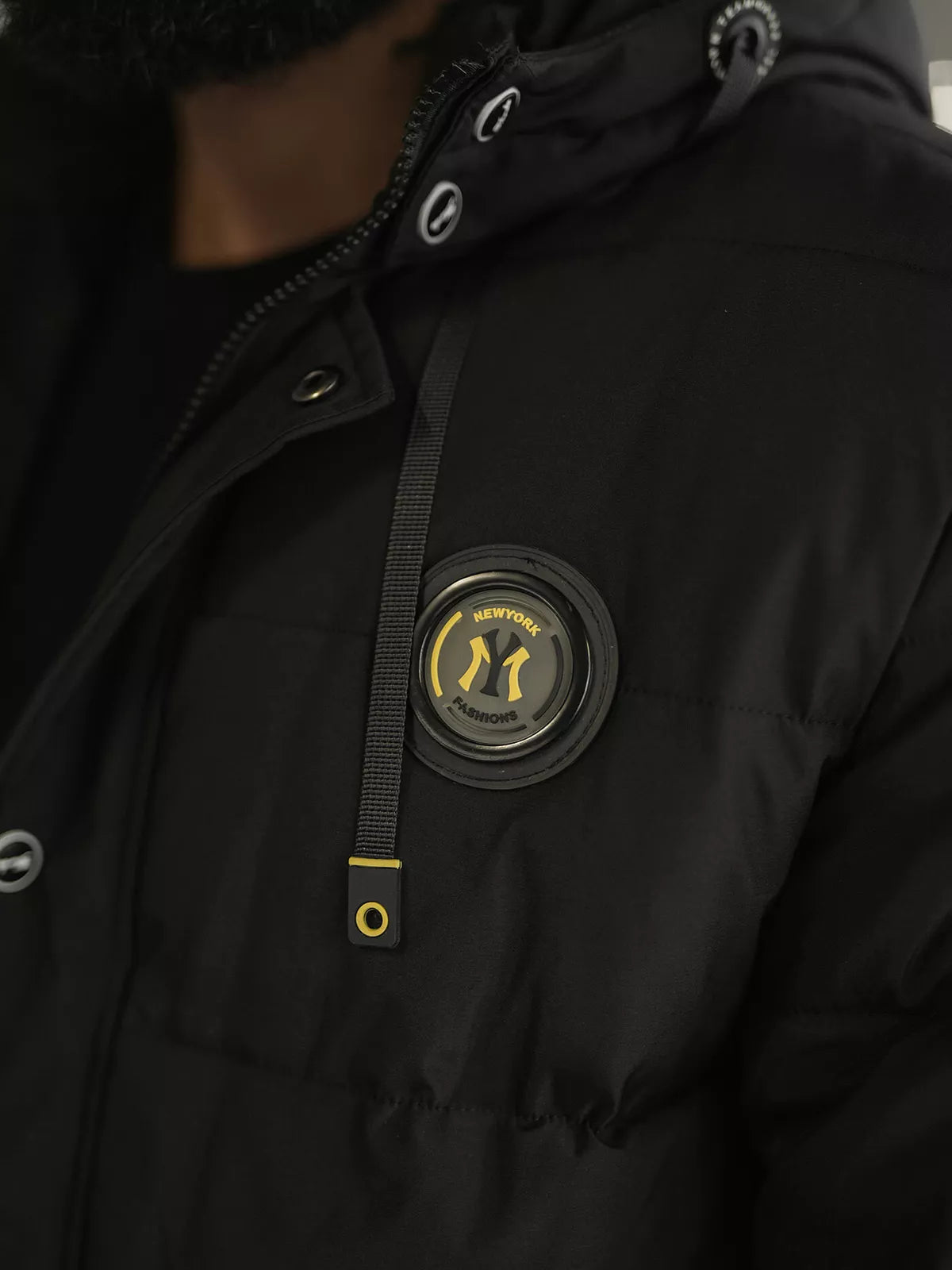 Vīriešu melna ziemas jaka Lorenzo