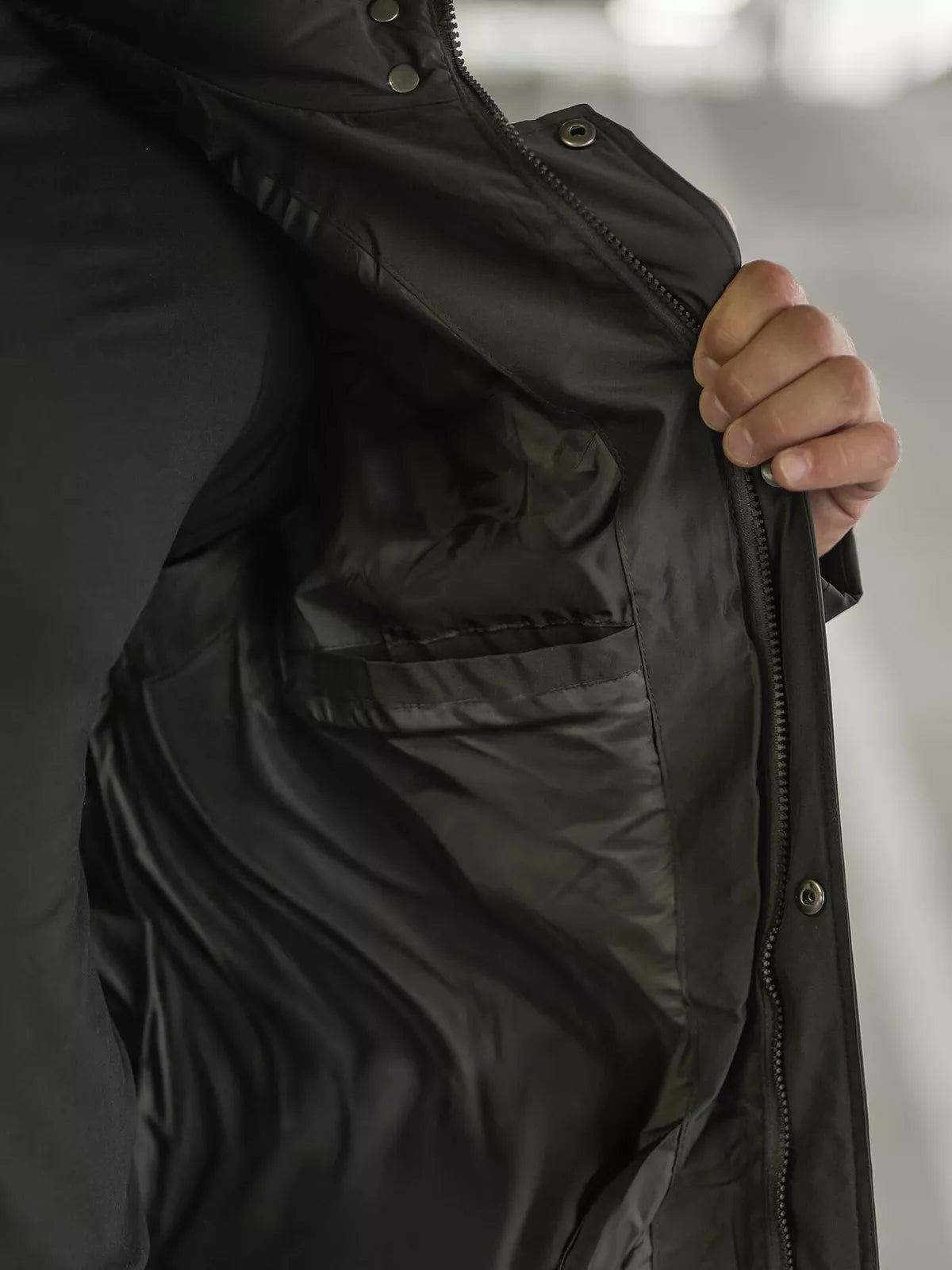 Vīriešu melna ziemas jaka Lorenzo