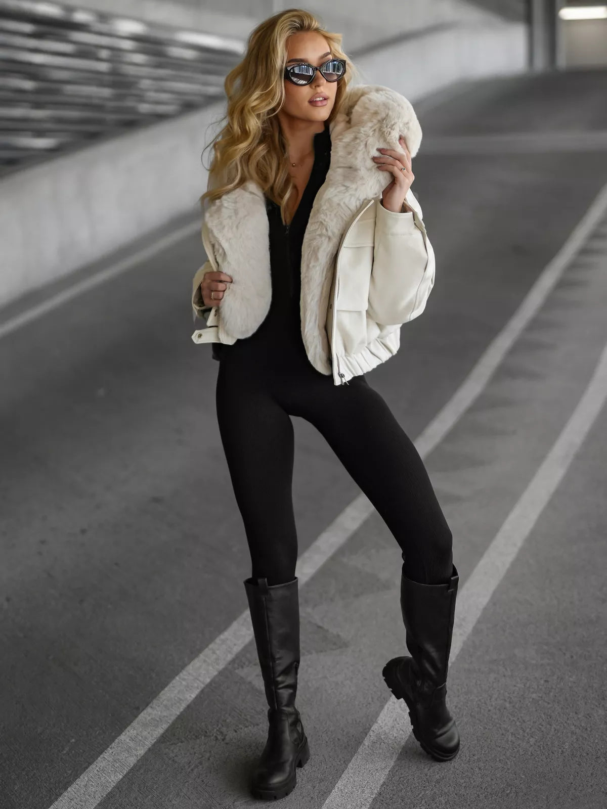 Sieviešu brūna ādas jaka Tiara