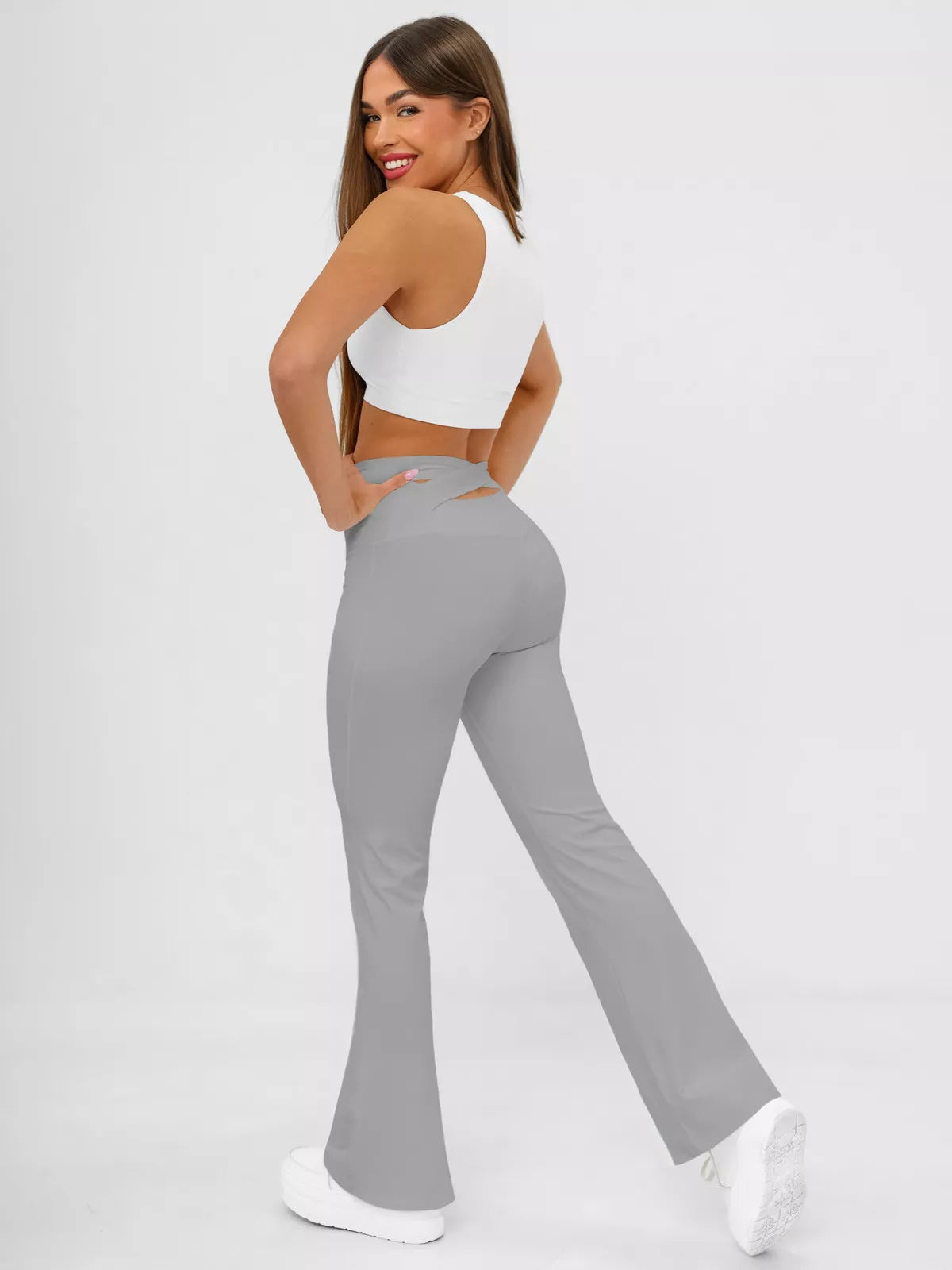 Sieviešu pelēkas sporta bikses Perla