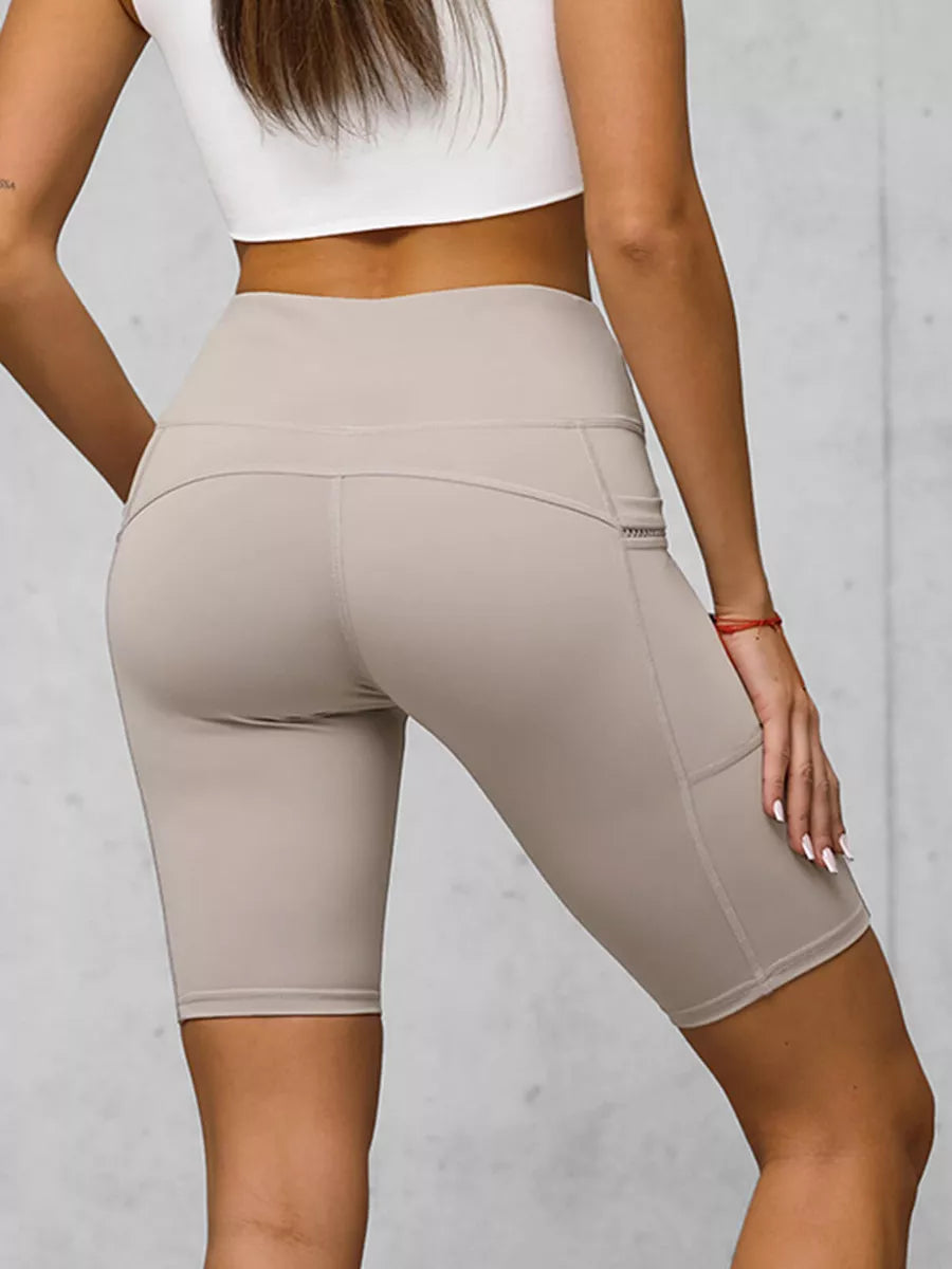 Sieviešu brūni baikeru šorti Neli