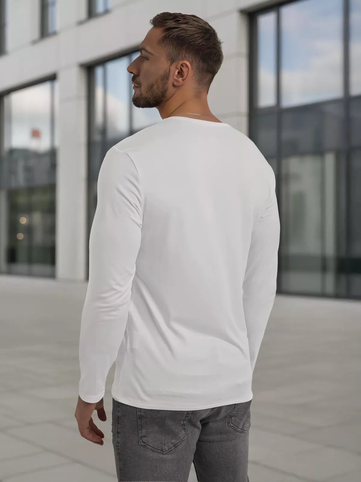 Vīriešu balts T-krekls Rojo