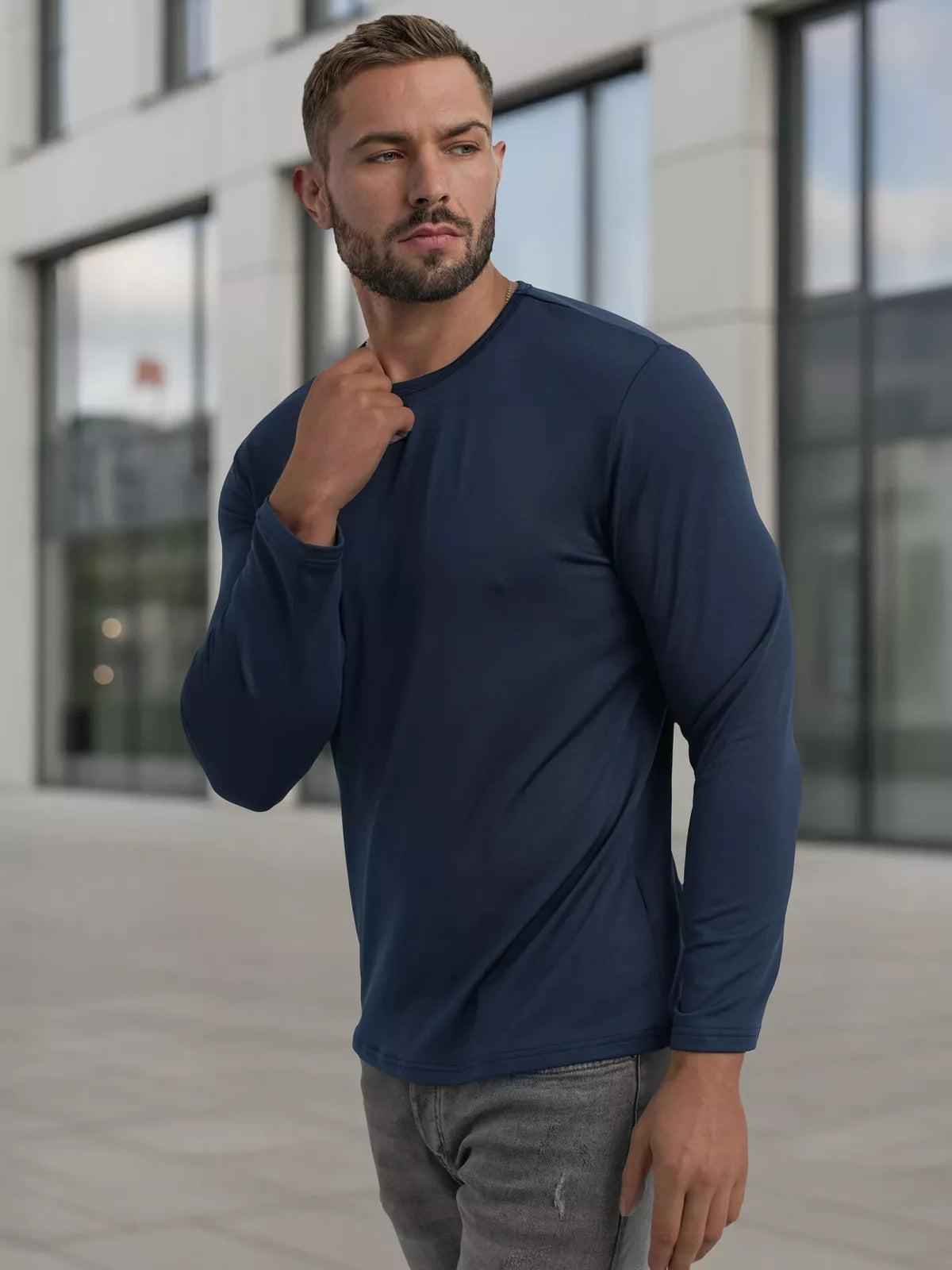 Vīriešu tumši zils T-krekls Rojo