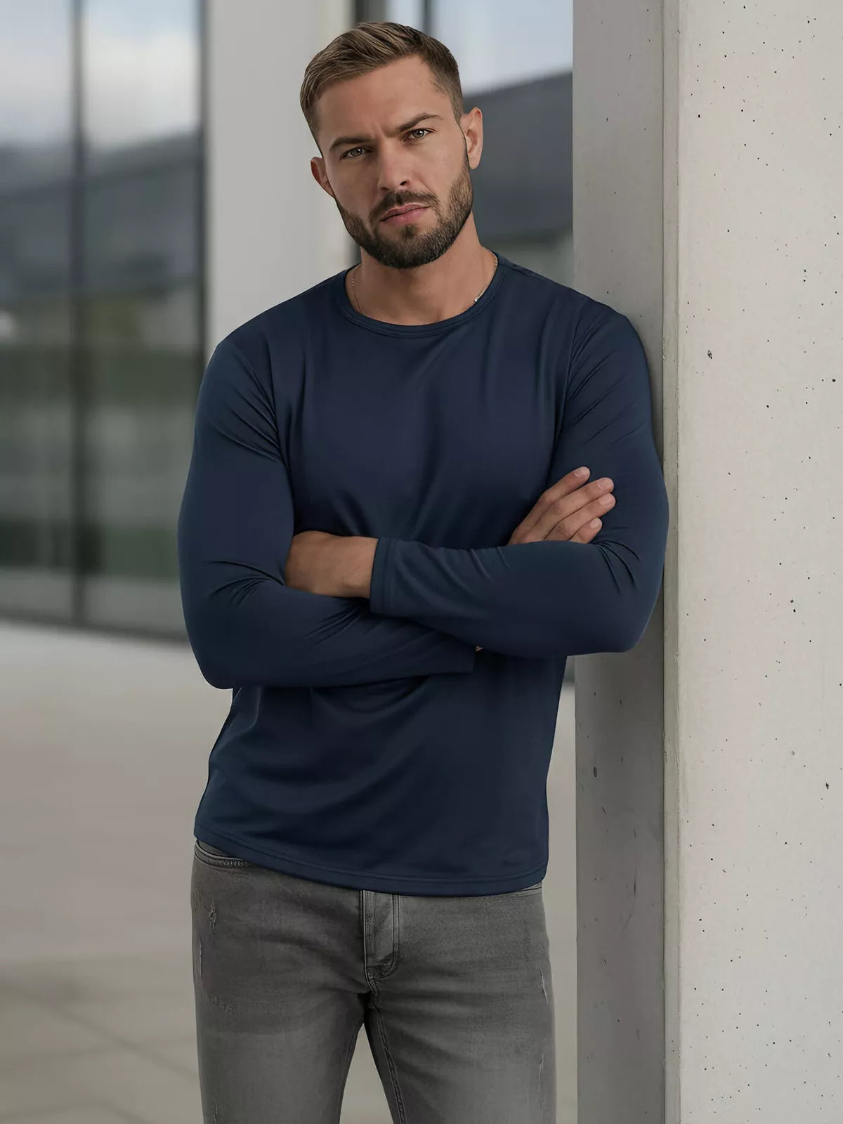 Vīriešu tumši zils T-krekls Rojo