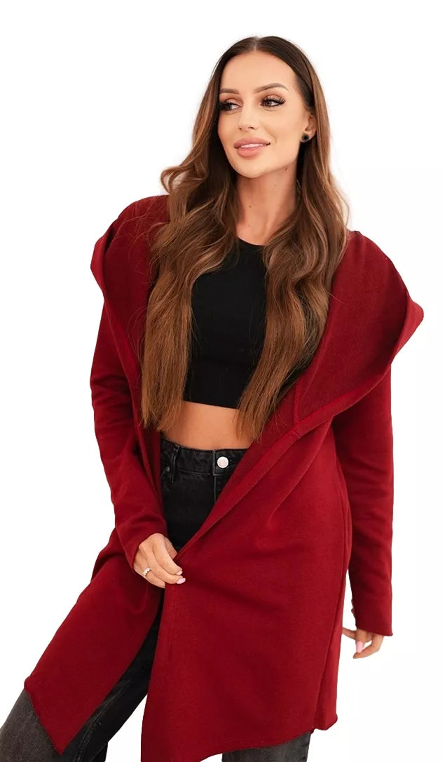 Sieviešu bordo krāsas kapučjakas Alison