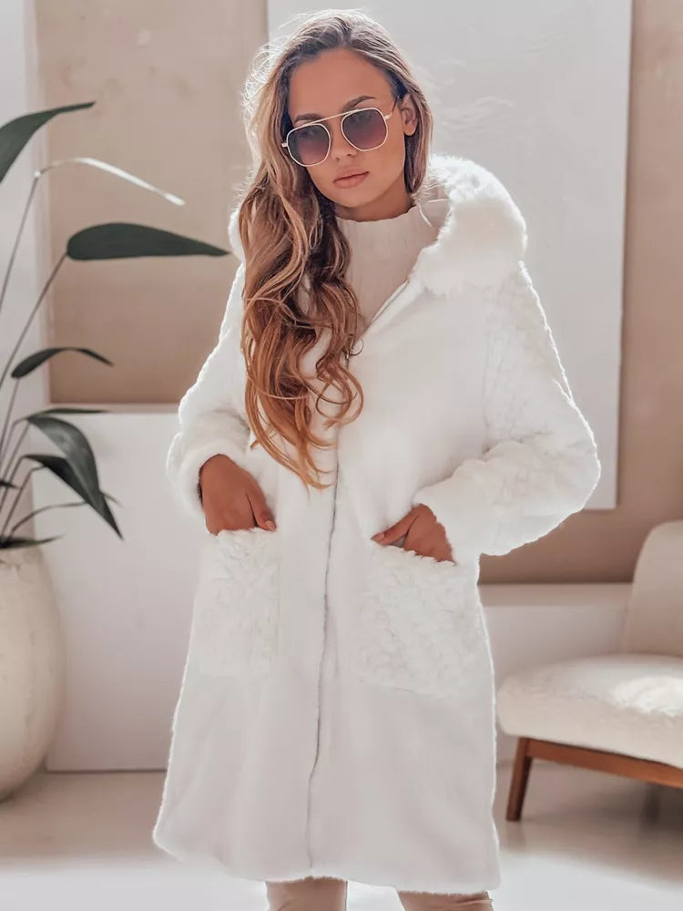 Sieviešu baltais mētelis Modi