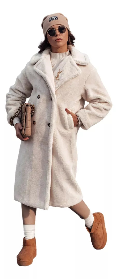 Sieviešu ziemas brūns mētelis Luxer