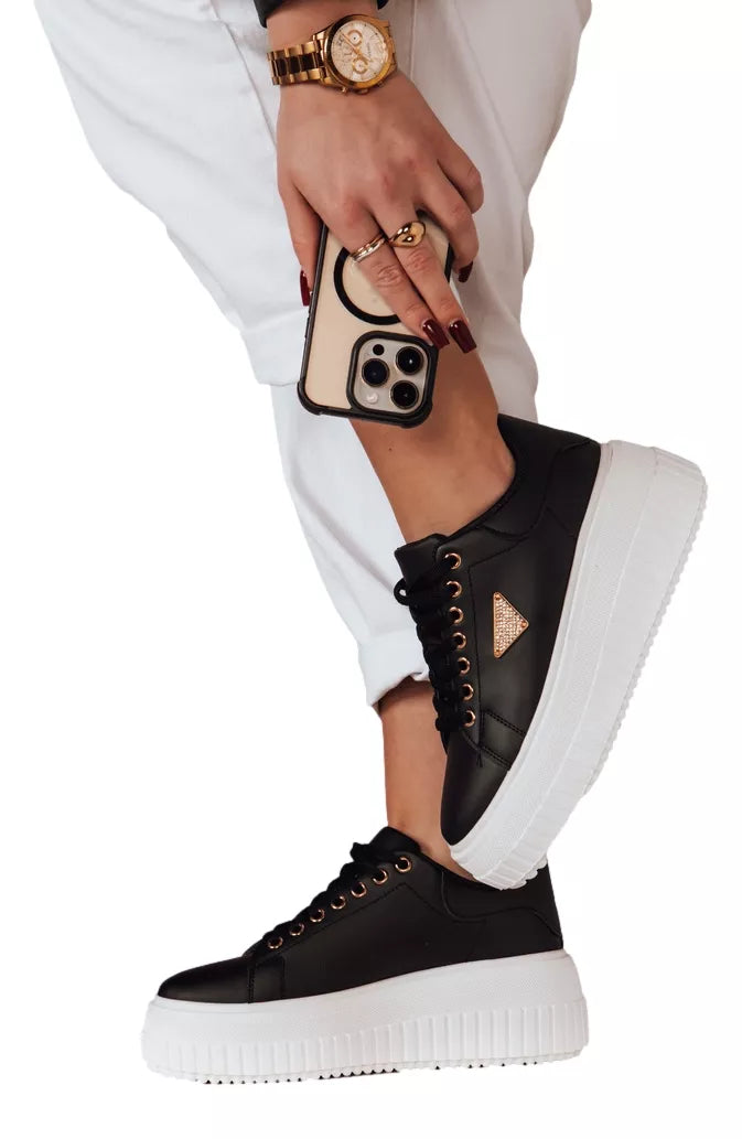 Sieviešu melnas ikdienas kurpes Snikpik