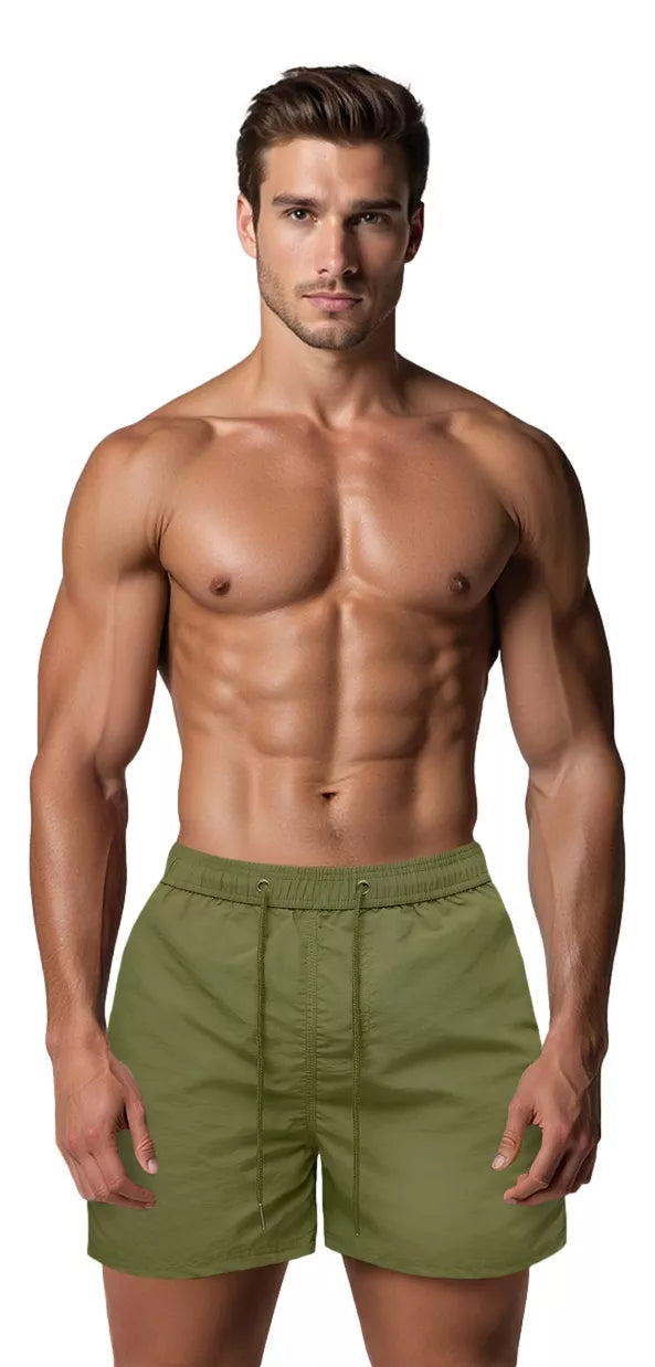 Vīriešu haki krāsas šorti Vidi