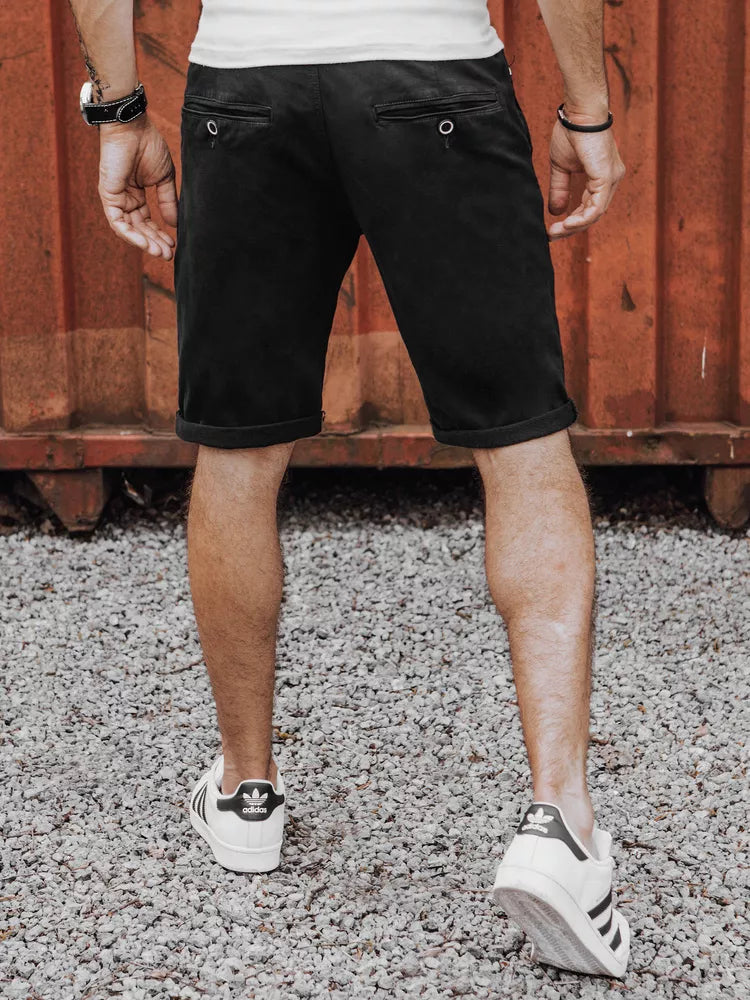 Vīriešu melni džinsa šorti Den