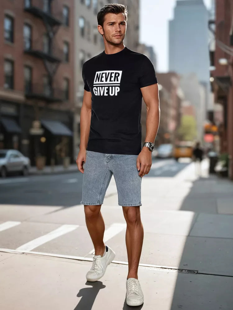 Vīriešu gaiši zili džinsa šorti Jack