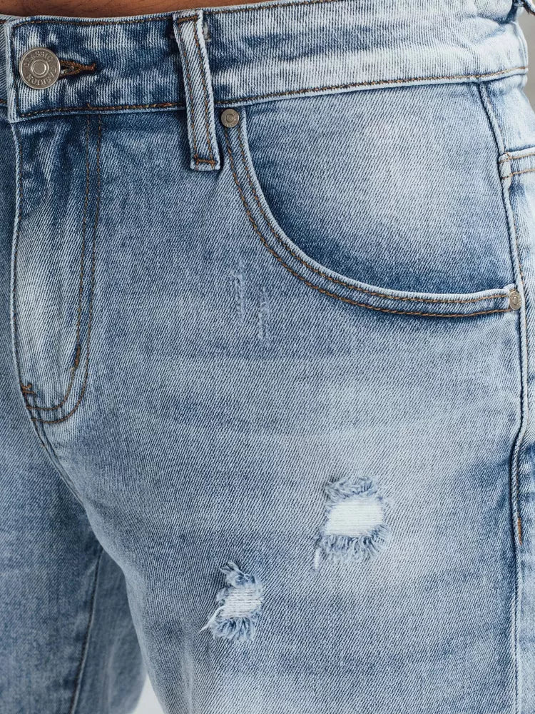 Vīriešu zili džinsa šorti Jener