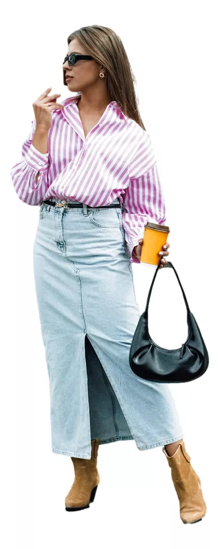 Gari džinsa zili svārki Almi