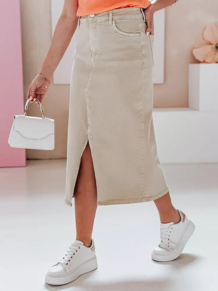 Sieviešu brūni džinsa svārki Tell