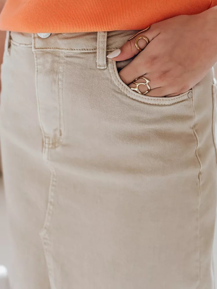 Sieviešu brūni džinsa svārki Tell