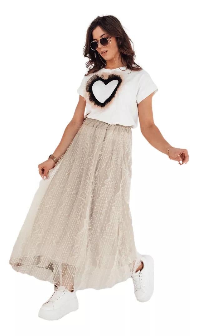 Sieviešu brūni tilla svārki Fliss