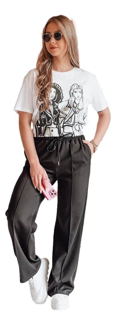 Sieviešu ikdienas bikses melnā krāsā Seni