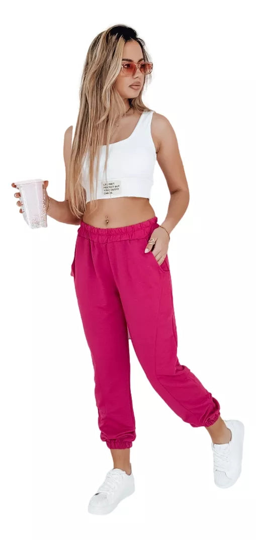 Sieviešu tumši rozā sporta bikses STIVEL