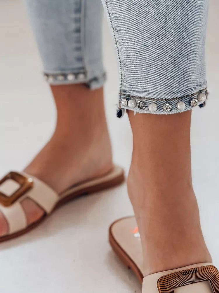 Sieviešu gaiši zilas džinsa bikses Danys