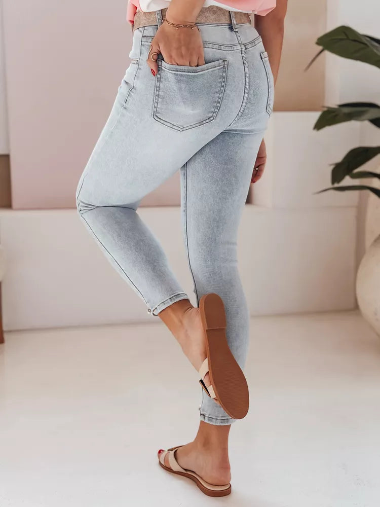 Sieviešu gaiši zilas džinsa bikses Danys