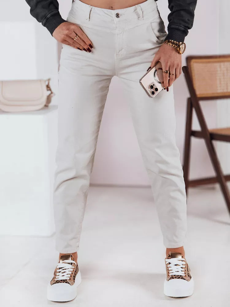 Sieviešu brūnas džinsa bikses Evin