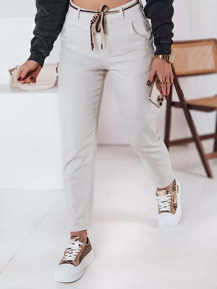 Sieviešu brūnas džinsa bikses Evin