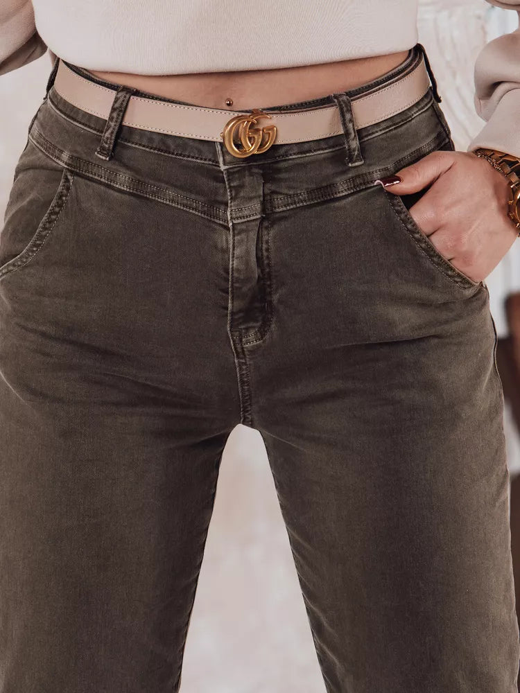 Sieviešu tumši pelēki džinsi Evin