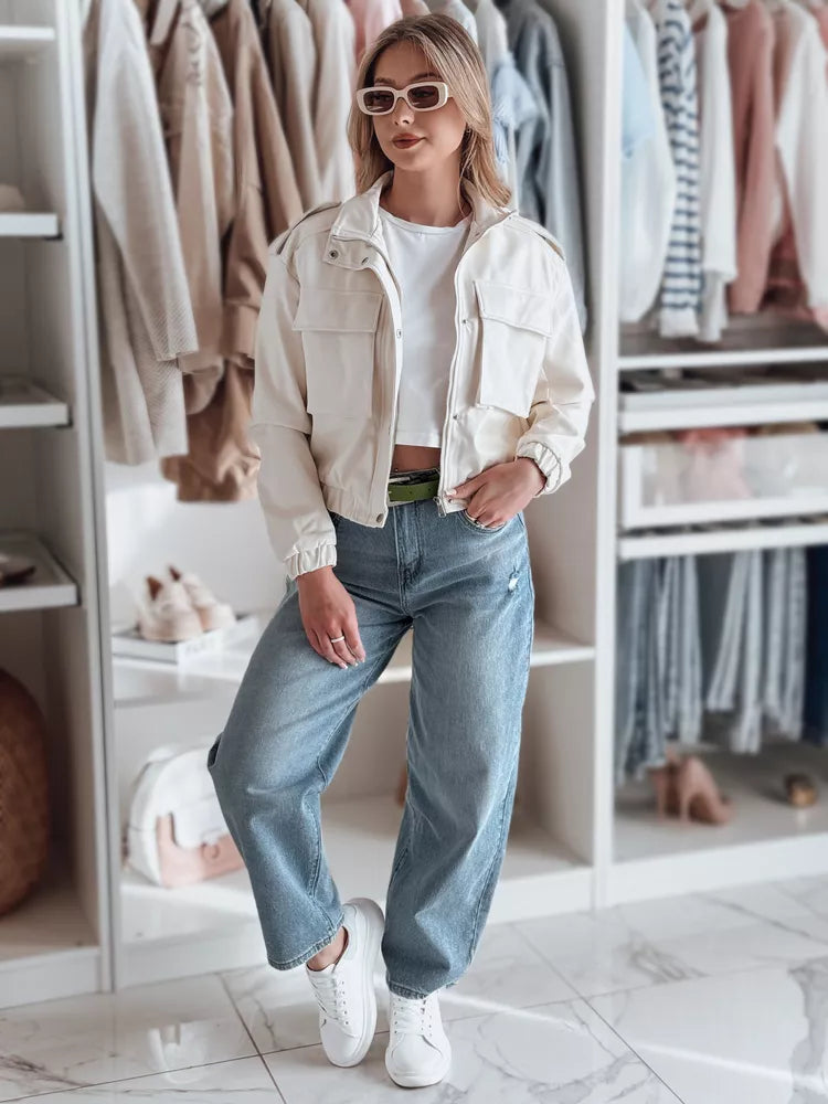 Sieviešu zilas džinsa bikses ar platām kājām 