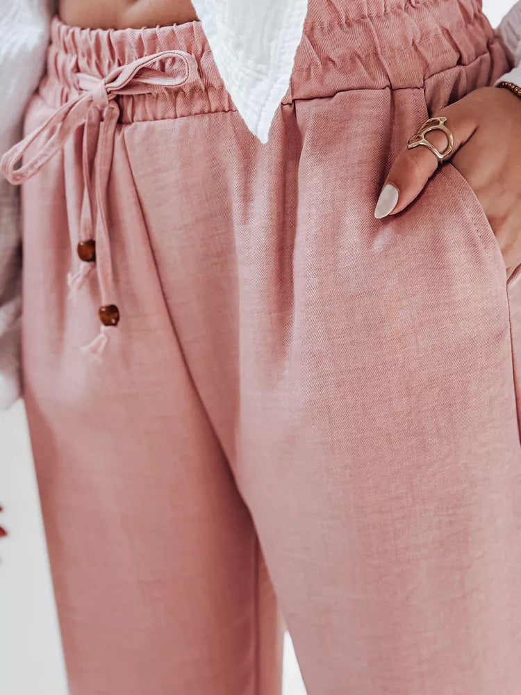 Sieviešu rozā ikdienas bikses Fiona 