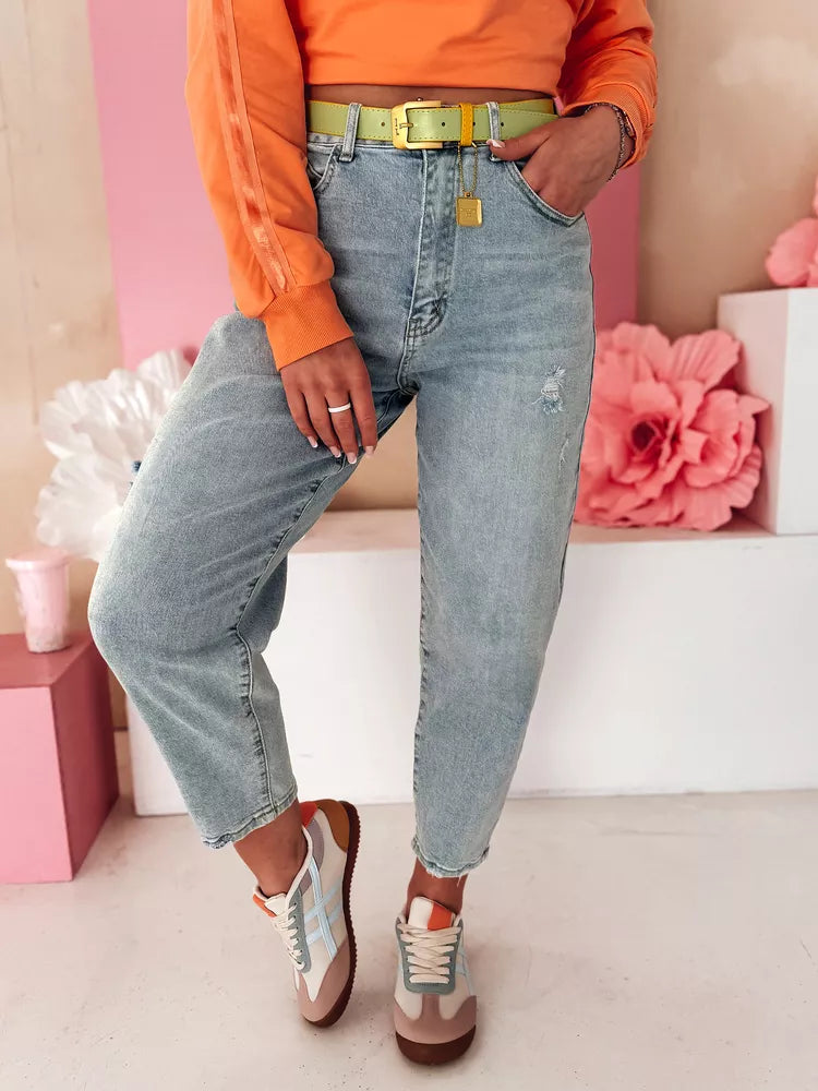 Sieviešu zilas "mom" džinsa bikses "Mom"