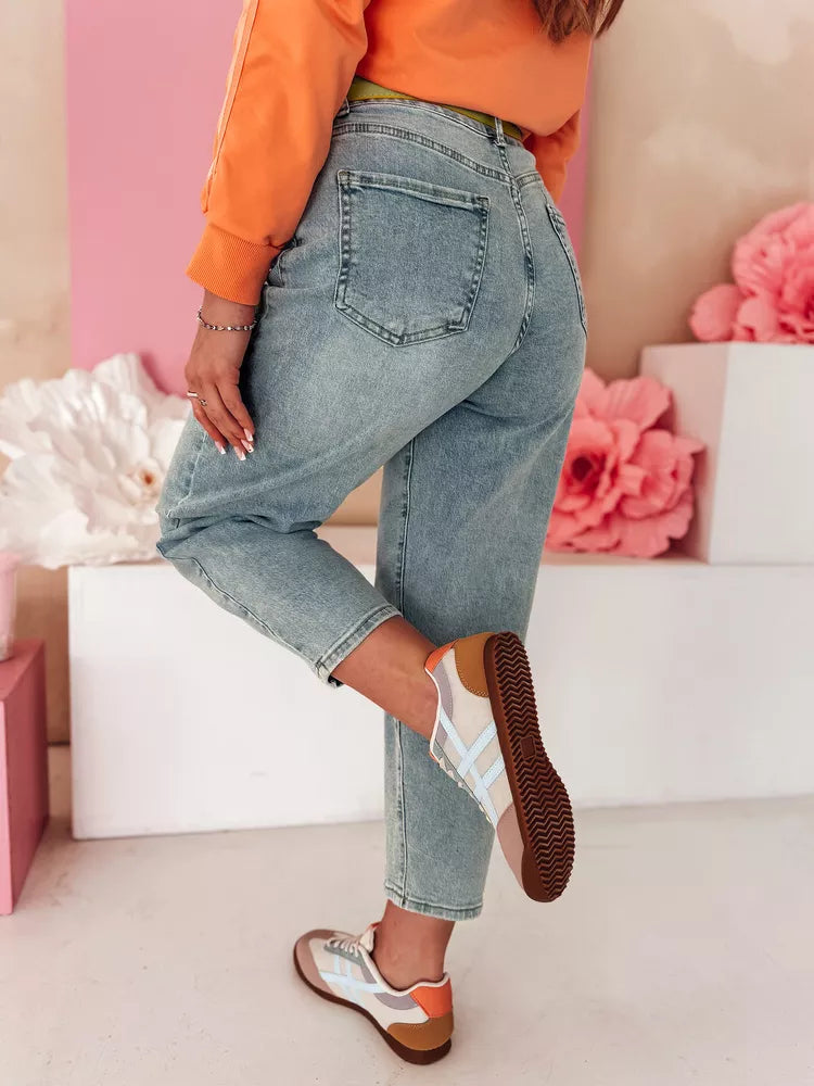 Sieviešu zilas "mom" džinsa bikses "Mom"