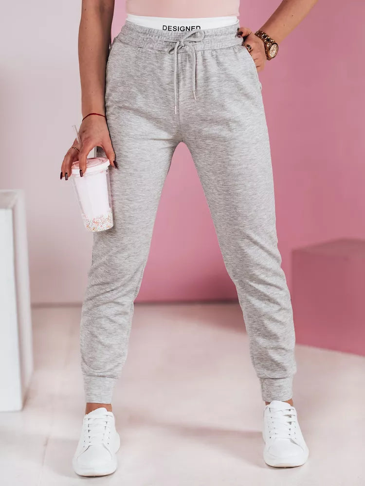 Sieviešu ikdienas pelēkas, pieguļošas bikses Sport