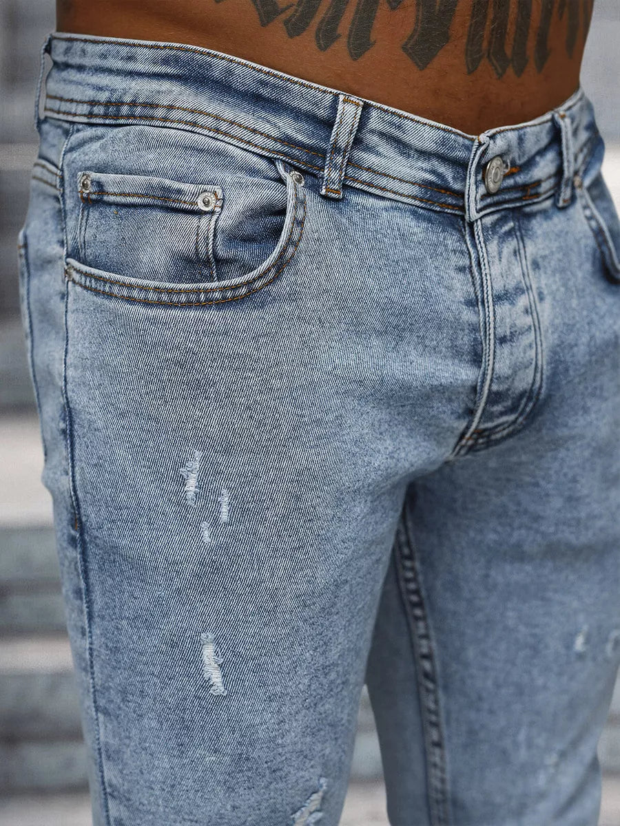 Vīriešu zilas džinsa bikses Real