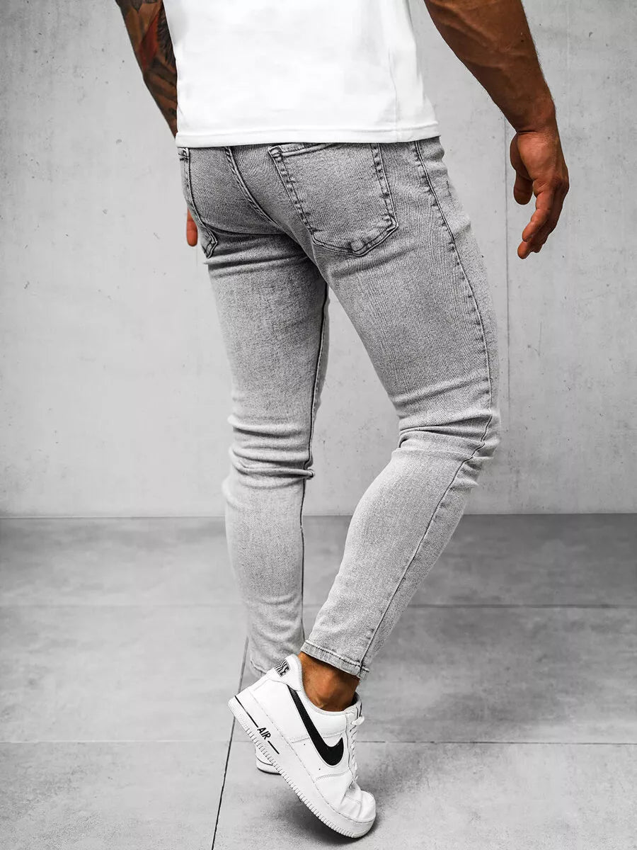 Vīriešu pelēkas džinsa bikses Lesin