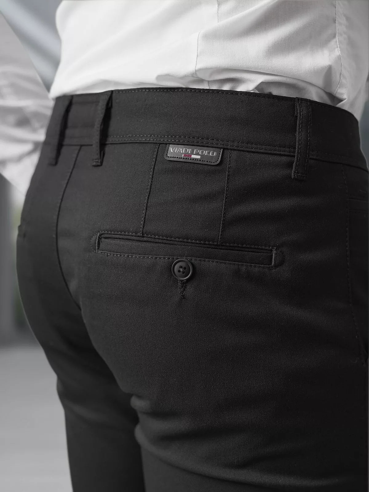 Vīriešu melnas chino bikses Reno