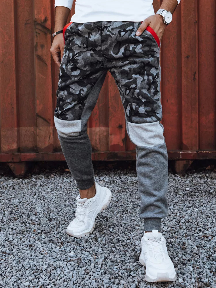 Vīriešu tumši pelēkas ikdienas bikses Army stilā