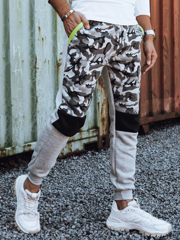 Vīriešu gaiši pelēkas ikdienas bikses Army stilā