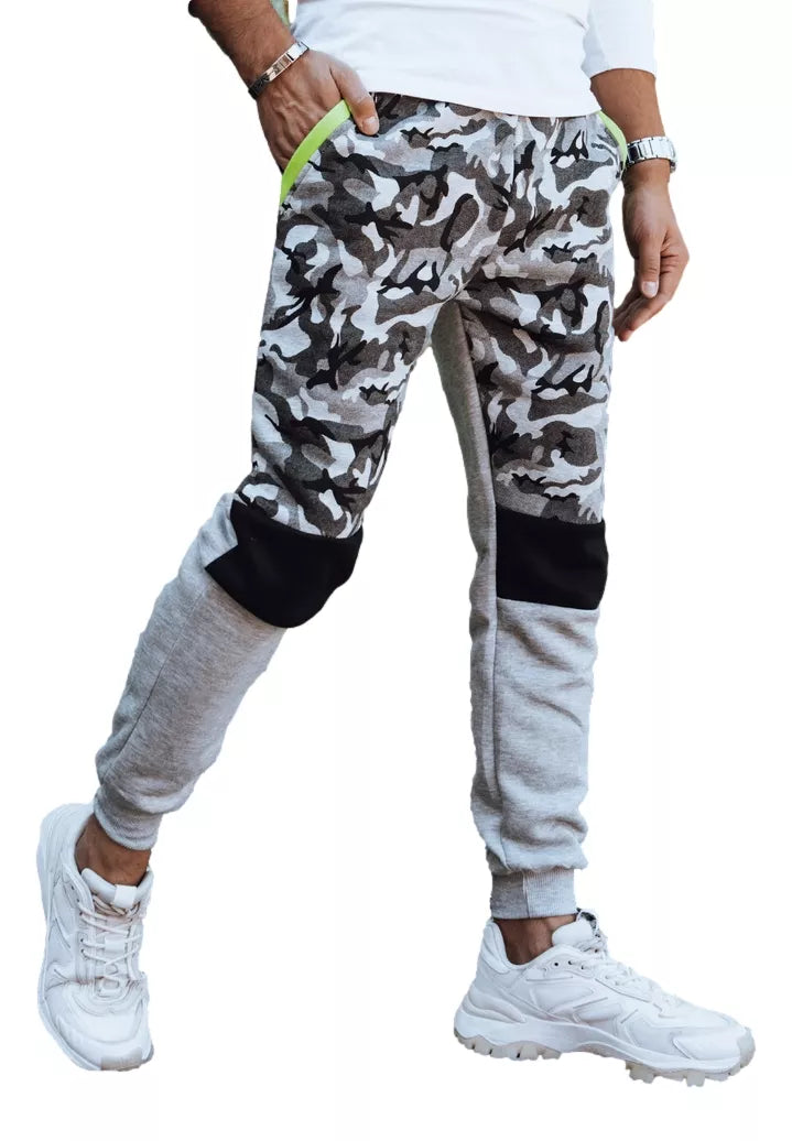 Vīriešu gaiši pelēkas ikdienas bikses Army stilā