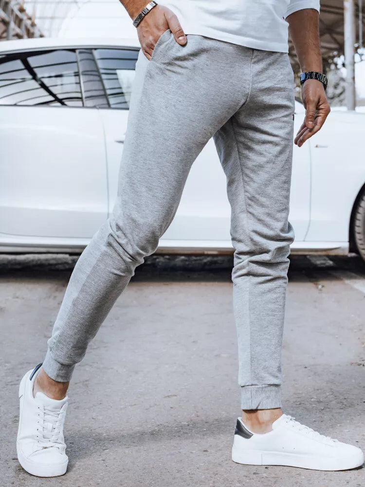 Vīriešu gaiši pelēkas ikdienas bikses Denil