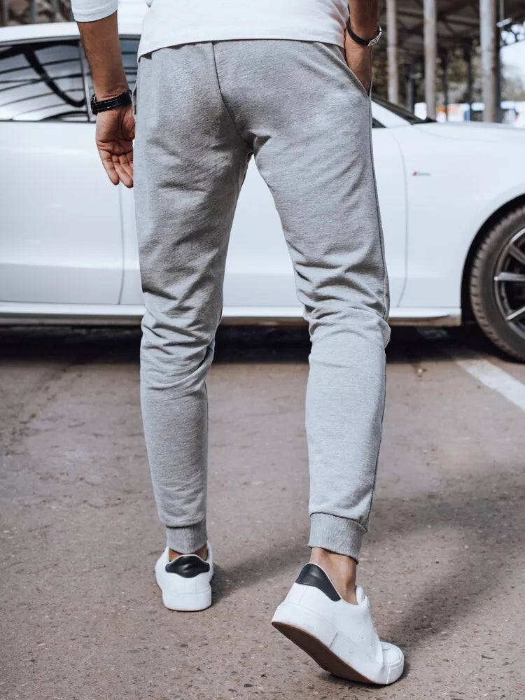 Vīriešu gaiši pelēkas ikdienas bikses Denil