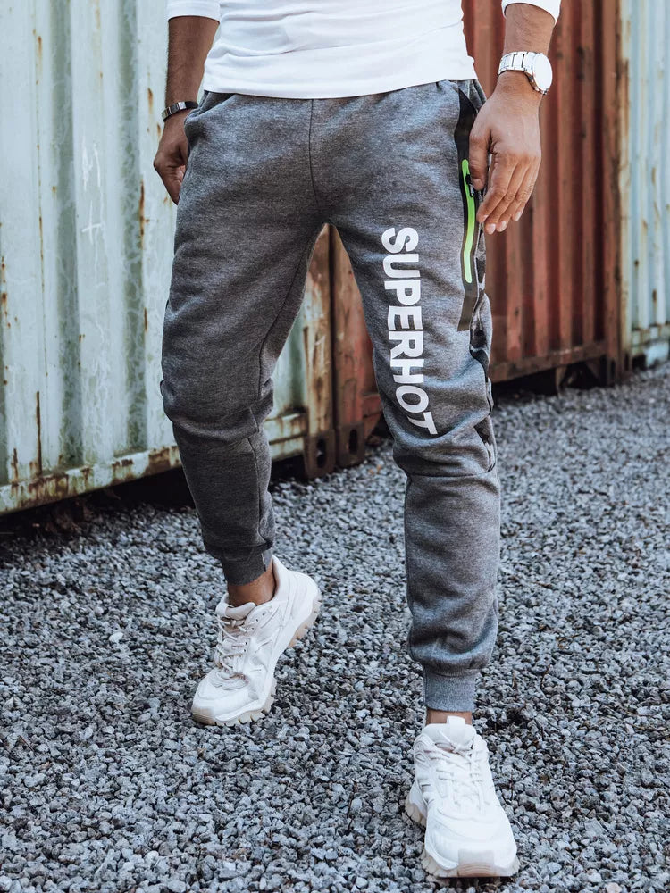 Vīriešu tumši pelēkas ikdienas bikses Superhot