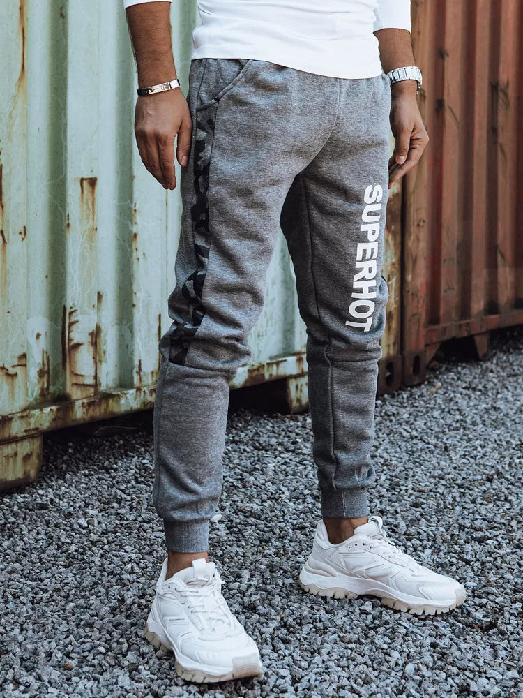 Vīriešu tumši pelēkas ikdienas bikses Superhot