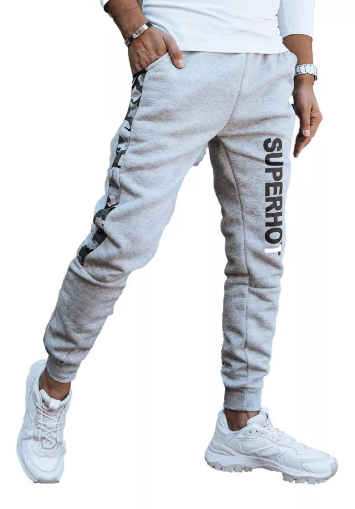 Vīriešu gaiši pelēkas ikdienas bikses Superhot