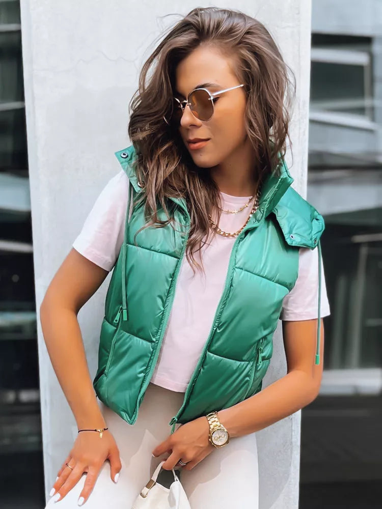 Gaiši zaļa spīdīga veste Osin