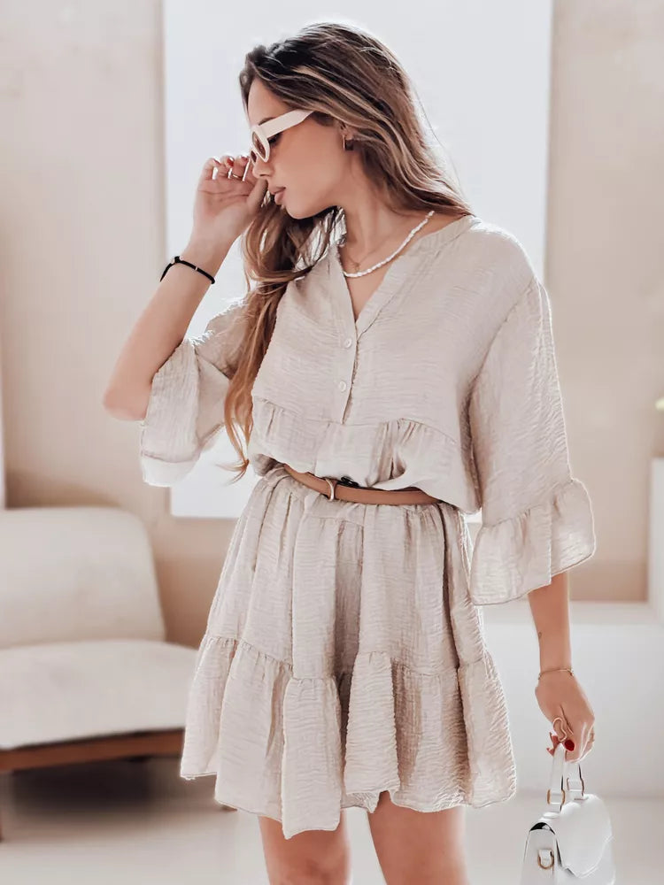 Sieviešu brūna vasaras kleita Lyvonne