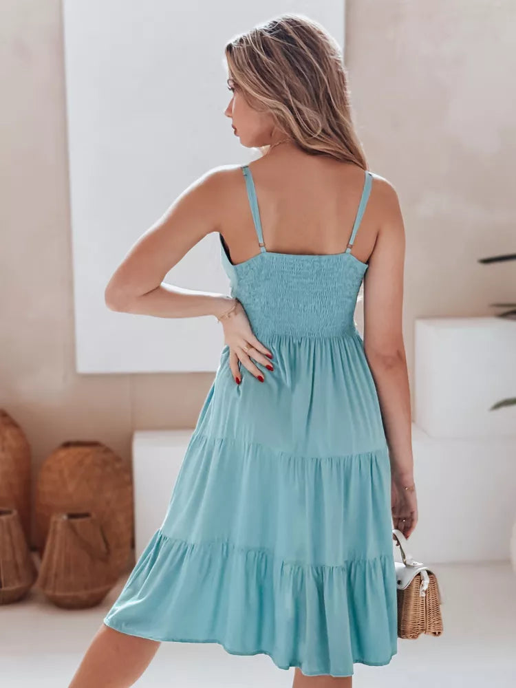 Sieviešu zila midi kleita Missbreeze